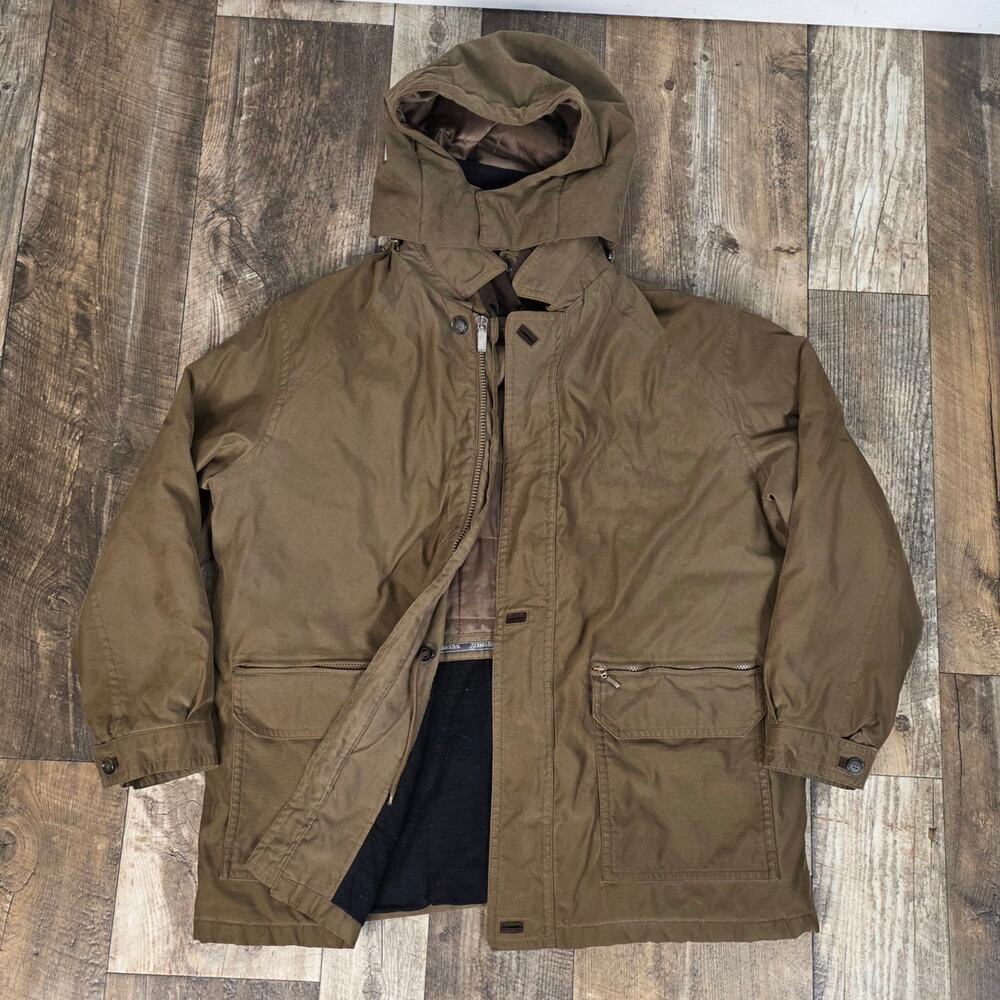 Vintage Hooded Field Jacket Size XXL Fleece Lined Utility Parka Barn Chore